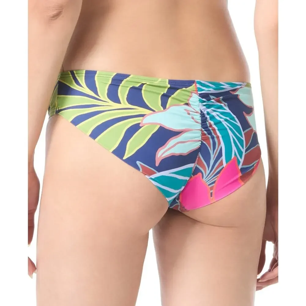 Vince Camuto Swim Bikini Bottoms M Medium NWT Multi Color Floral Ruched Back